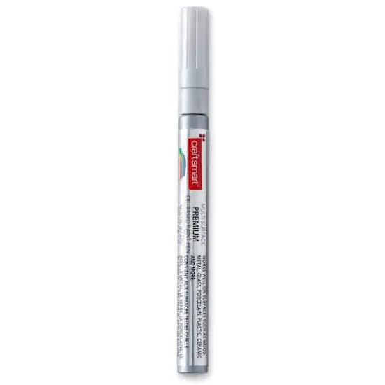 Metallic Fine Tip Multi-Surface Premium Oil-Based Paint Pen by Craft Smart&reg; Silver {5}