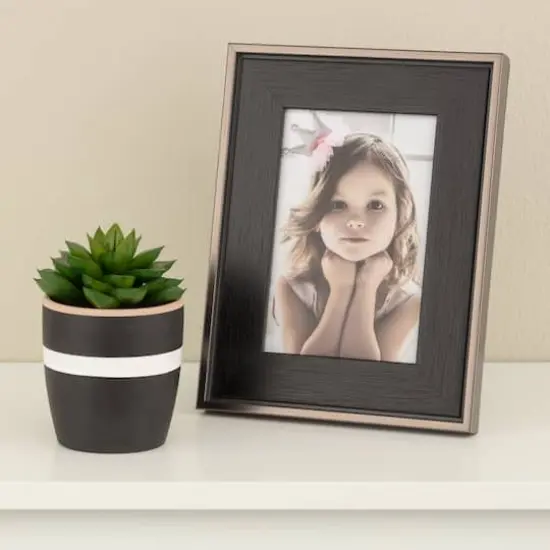 Simply Essentials&trade; 4" x 6" Black with Bronze Edges Frame by Studio D&eacute;cor&reg; {3}