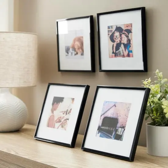4 Pack Basics 5" x 5" Multipurpose Wall Frames By Studio D&eacute;cor&reg; Black {3}