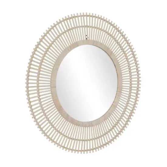 Cream Bohemian Wall Mirror, 36" x 1" x 36" {3}