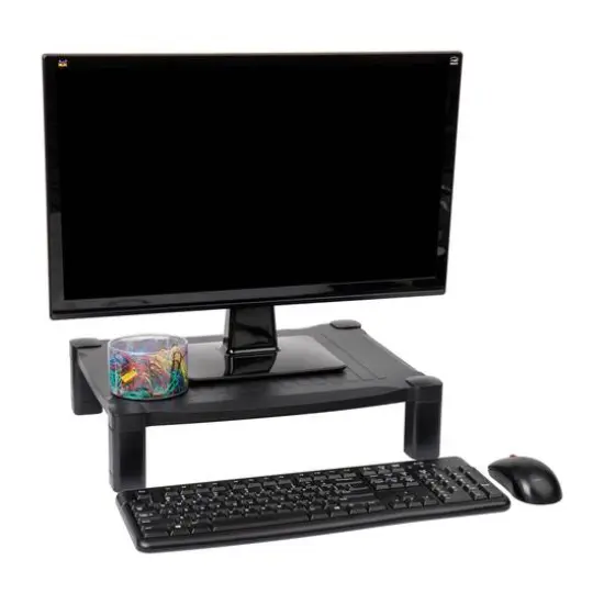 Mind Reader Black Adjustable Plastic Monitor Stand {9}