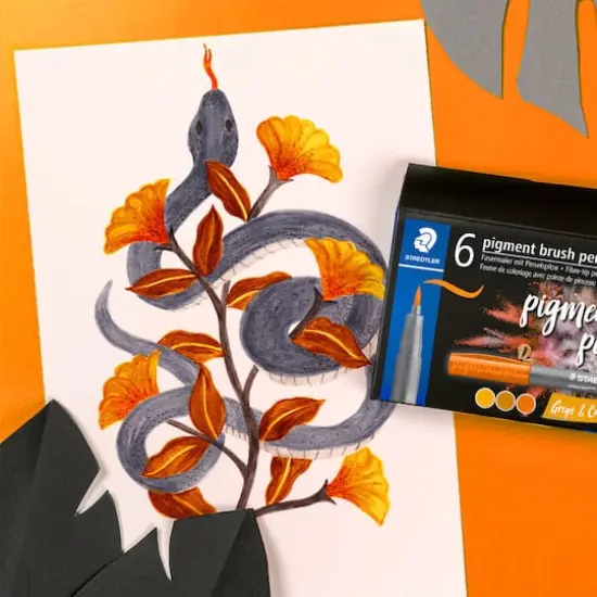 STAEDTLER&reg; Pigments Arts Brush Pen Set Greys and Caramels {3}