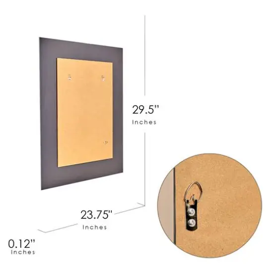 Head West Traditional Brushed Nickel Framed Wall Vanity Mirror - 24" x 30" {8}