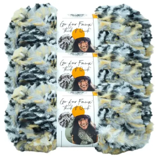 3 Pack Lion Brand&reg; Go For Faux&reg; Thick & Quick&reg; Yarn Husky {2}