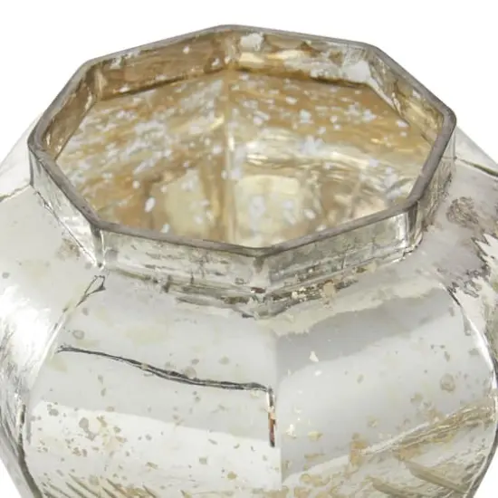 Silver Glass Vintage Decorative Jar Set {6}