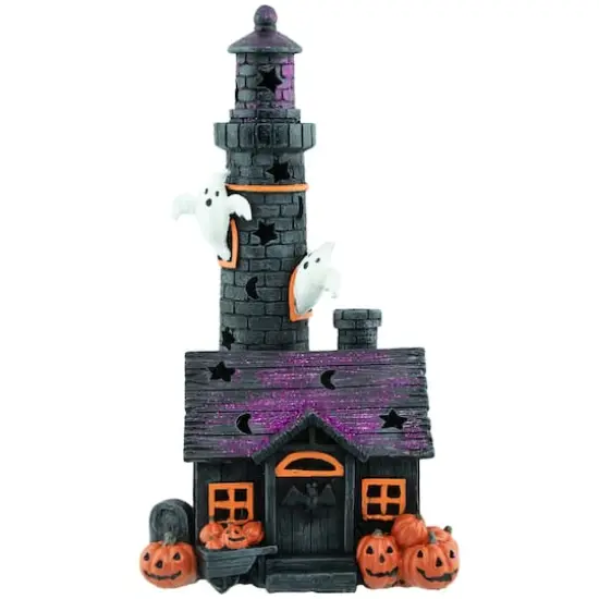 12" LED Lighted Haunted House Halloween Decoration {1}