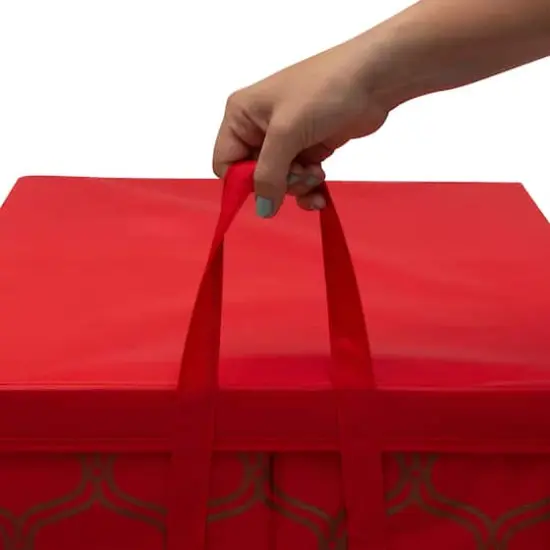 Simplify Red 60ct. Ornament Storage Box {6}