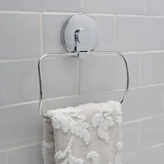 Bath Bliss Chrome Gel Suction Towel Holder {4}