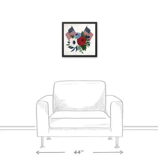 American Bouquet Black Framed Canvas {5}