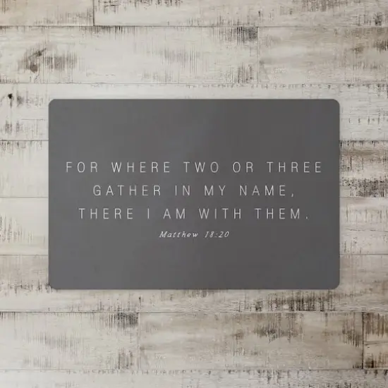 Where Two Or Three Gather 18" x 27" Floor Mat {3}