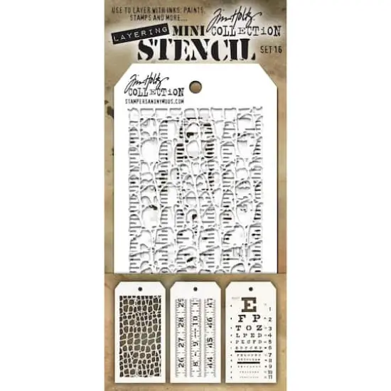 Stampers Anonymous Tim Holtz® Mini Layered Stencil Set #16 {3}