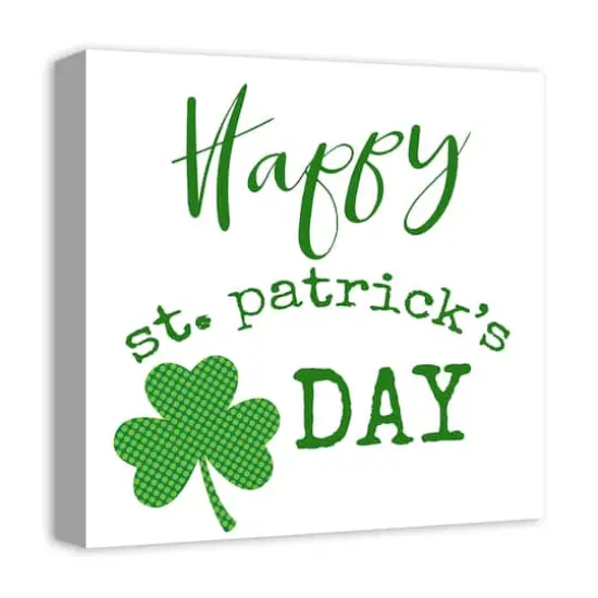 Happy St Patricks Day 16" x 16" Canvas Wall Art {3}