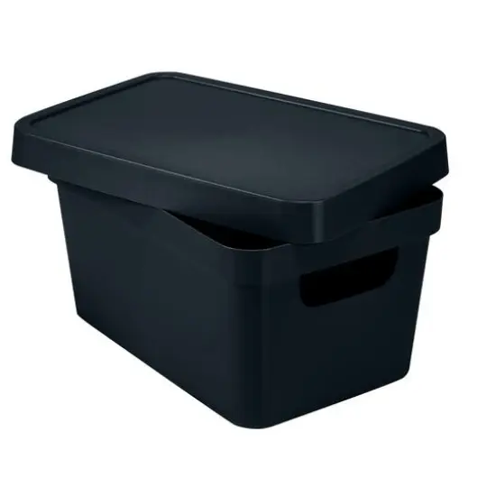 Simplify Small Charcoal Vinto Storage Box with Lid {6}