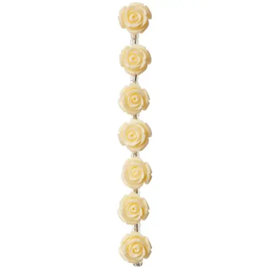 Stone Composite Flower Beads, 14mm by Bead Landing™ White {3}