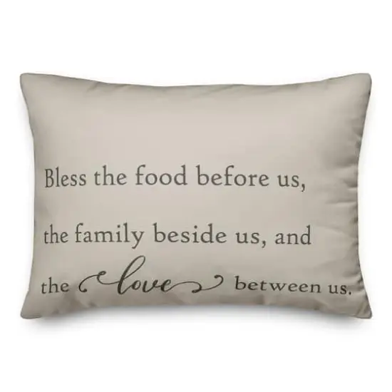 Bless the Food Before Us 14" x 20" Throw Pillow {1}