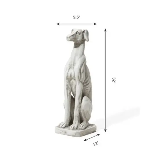 Glitzhome&reg; 32" Sitting Dog Garden Statues, 2ct. {9}