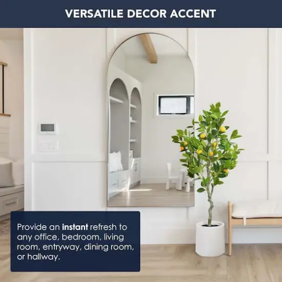 American Art Decor 5ft. Realistic Artificial Lemon Tree in White Pot {4}