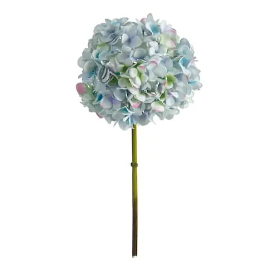 Light Blue Hydrangea Artificial Flower Stem, 3ct. {1}