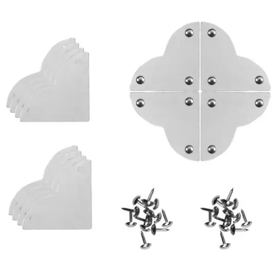 Dritz&reg; Home Small Nickel Smooth Quatrefoil Corners, 3 Pack {9}