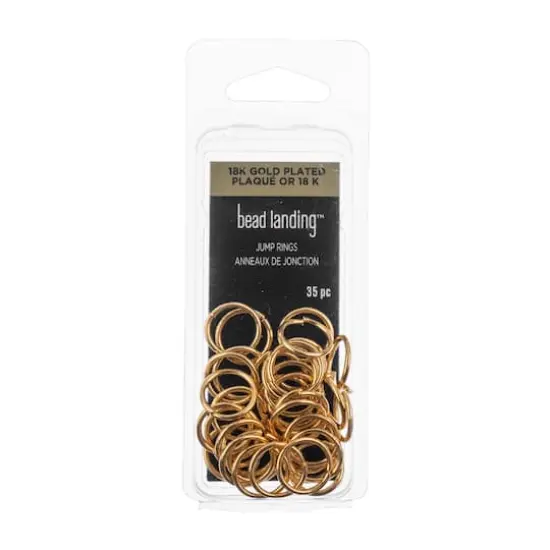 12mm Jump Rings, 35ct. by Bead Landing&trade; 18K Gold {1}