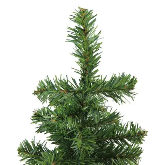 15" Unlit Alpine Slim Artificial Christmas Tree with Wood Base {5}