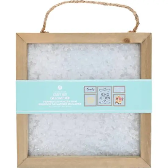 Hampton Art&trade; Rustic 10" x 10" Framed Galvanized Sign {1}