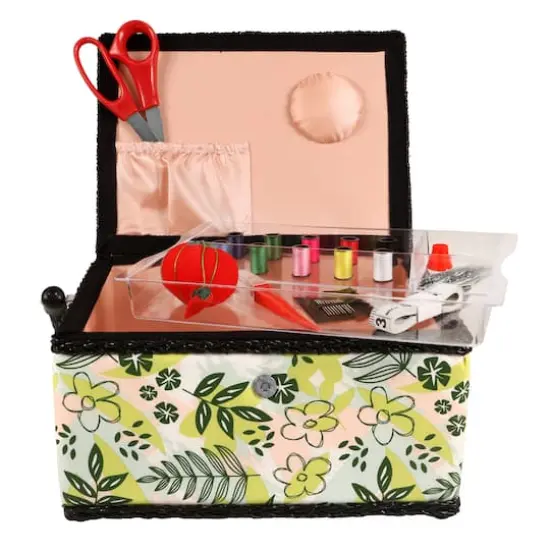 SINGER&reg; Natures Floral Pattern Sewing Basket Kit {5}