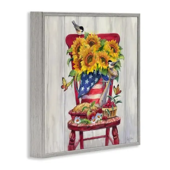 Stupell Industries Patriot Porch Still Life Framed Giclee Art Gray {4}