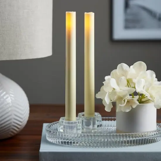 9" Cream Flameless LED Taper Candles, 2ct. by Ashland&reg; {3}