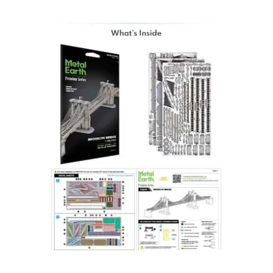 Metal Earth Premium Series 3D Metal Model Kit - Brooklyn Bridge {10}