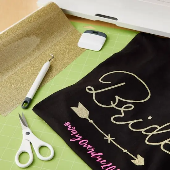 Siser&reg; Glitter Heat Transfer Vinyl Mega Roll Gold Confetti {3}