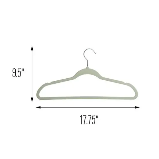 Honey Can Do Light Green Slim-Profile Non-Slip Velvet Hangers, 35ct. {4}