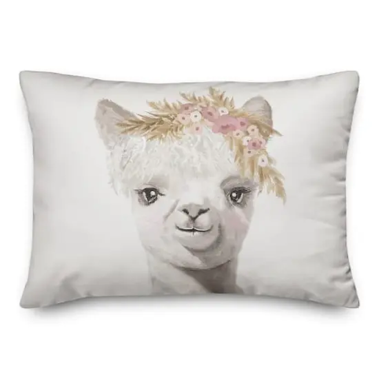 Llama Baby 20" x 14" Throw Pillow {1}