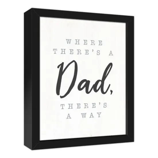 Dad Way Black Framed Canvas {3}