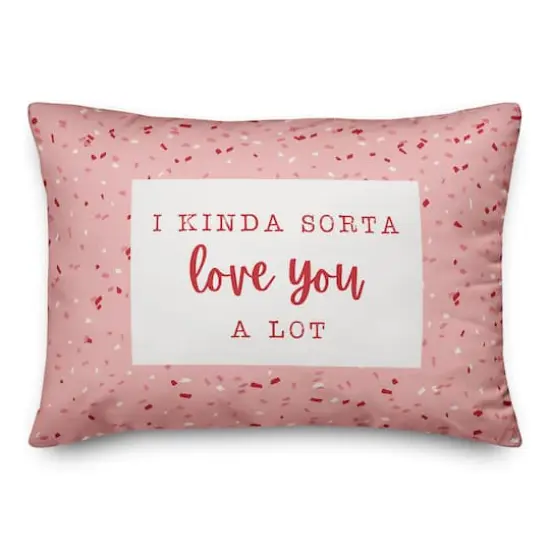 Really Love You Confetti Throw Pillow, 14" x 20" {1}