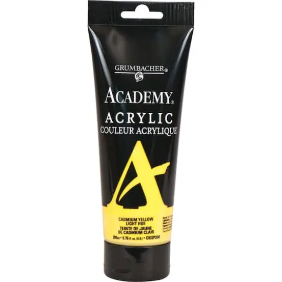 Grumbacher&reg; Academy&reg; Acrylic Paint, 200mL Cadmium Yellow Light {1}