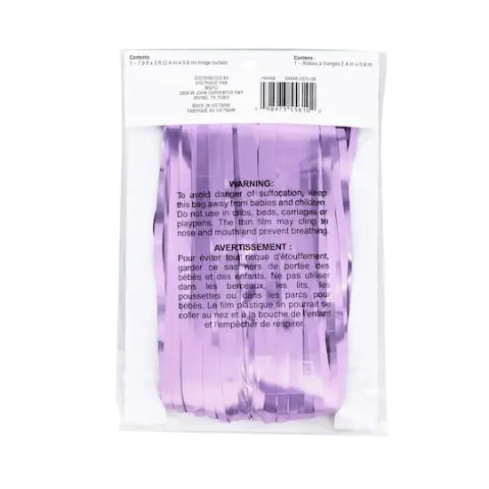8ft. x 3ft. Fringe Curtain by Celebrate It&trade; Lavender {4}
