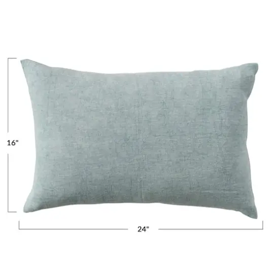 Hello Honey&reg; Stonewashed Linen Lumbar Pillow Mint {4}