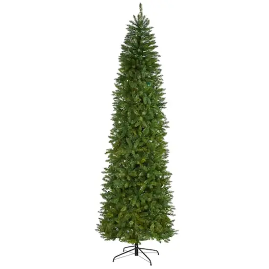 9ft. Unlit Slim Green Mountain Pine Artificial Christmas Tree {1}