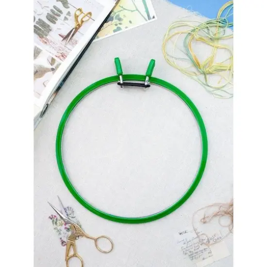 Nurge 8" Spring Metal Embroidery Hoop Deep Green {3}