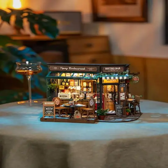 Rolife&reg; Tipsy Restaurant DIY Miniature House Kit {6}