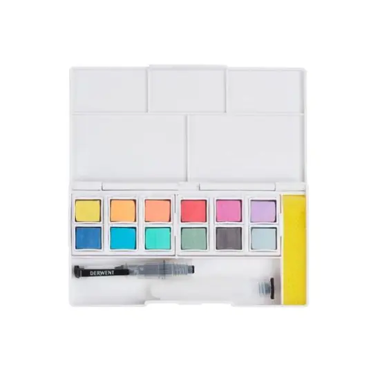 Derwent&reg; 12-Color Pastel Shades Paint Pan Set {3}