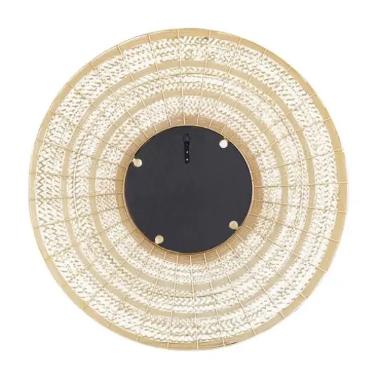 40" Brown Contemporary Metal Wall Mirror {5}