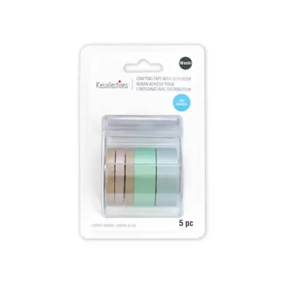 Metallic Morandi Colors Crafting Washi Tape & Dispenser Set by Recollections™ {1}
