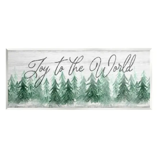 Stupell Industries Joy to the World Pine Trees Wall Plaque Art {1}