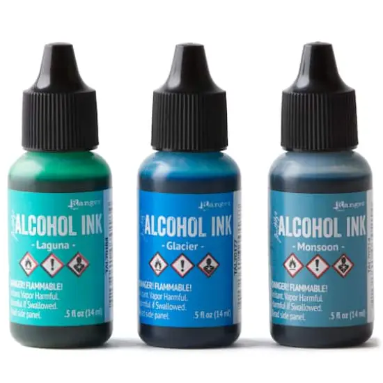 Tim Holtz&reg; Teal & Blue Spectrum Alcohol Inks, 3ct. {7}