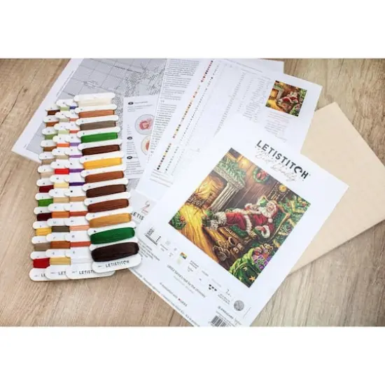 Letistitch Santa's Rest by the Chimney Counted Cross Stitch Kit {9}