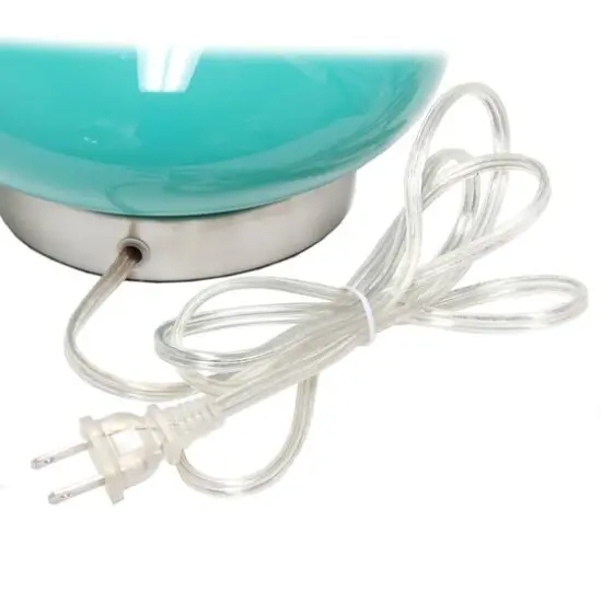 Lalia Home 23.5" Glass Dollop Table Lamp with White Fabric Shade Teal {9}