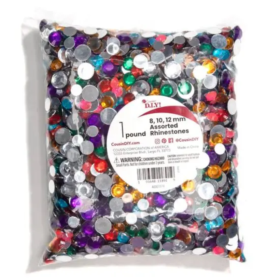 Cousin 1lb. Multicolor Rhinestone Bag {1}