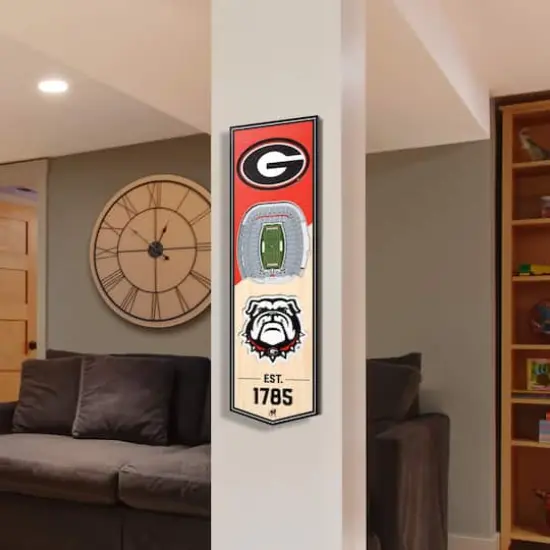 NCAA 6" x 19" StadiumView 3D Banner Georgia Bulldogs {4}